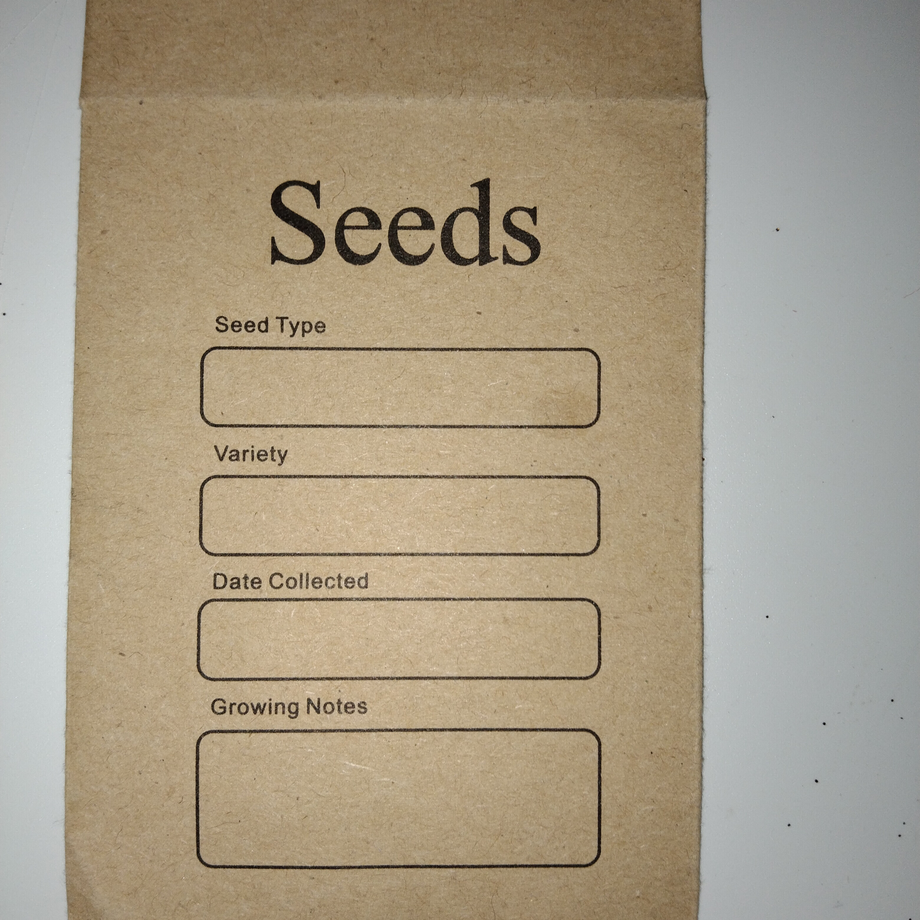 200pcs Seed Envelopes, Reusable Self Sealing Seed Storage Paper Bag Printed with Types Name Template Small Seed Packets for Seeds Saving & Collecting
