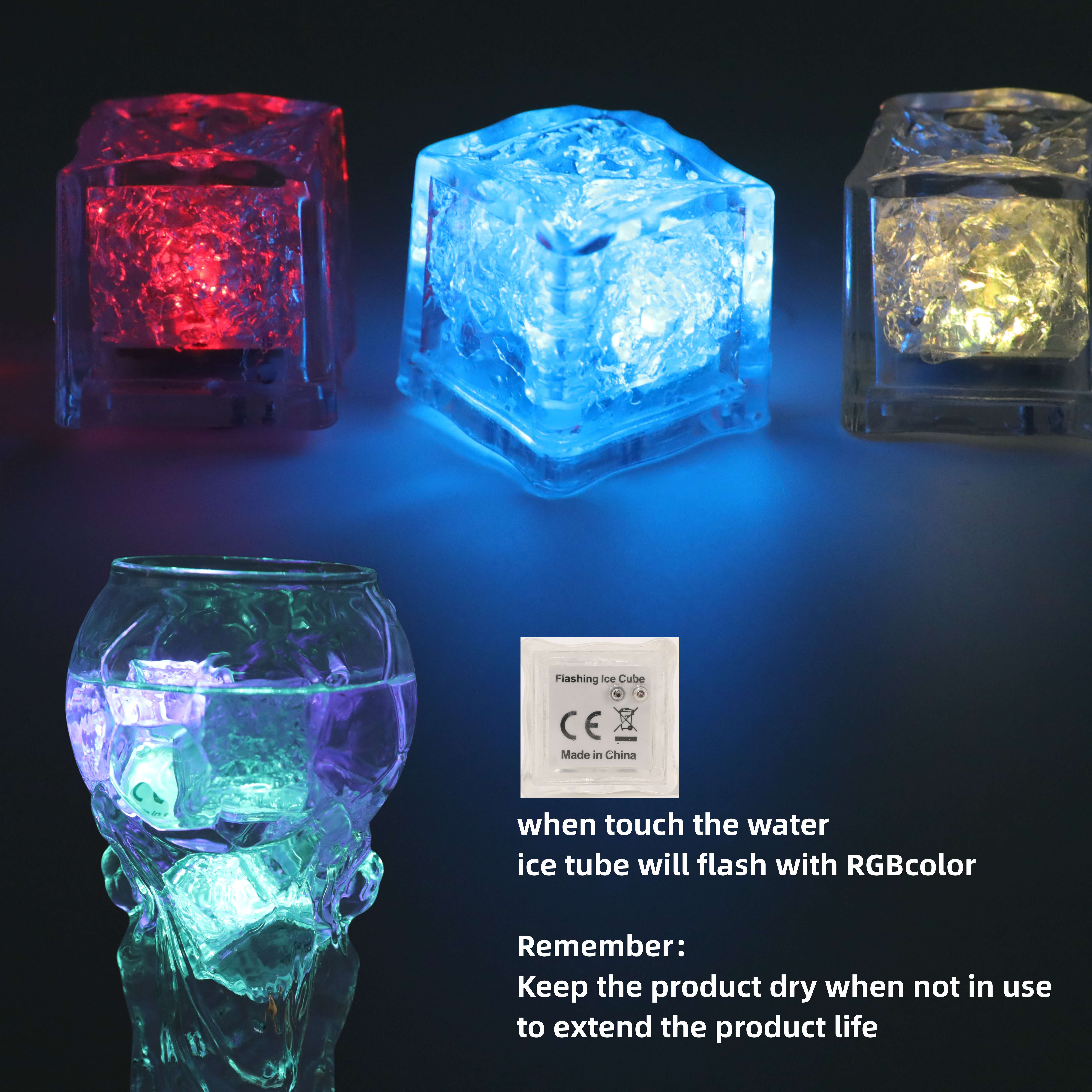 Light Up Ice Cubes Flashing Led Ice Cube For Christmas - Temu