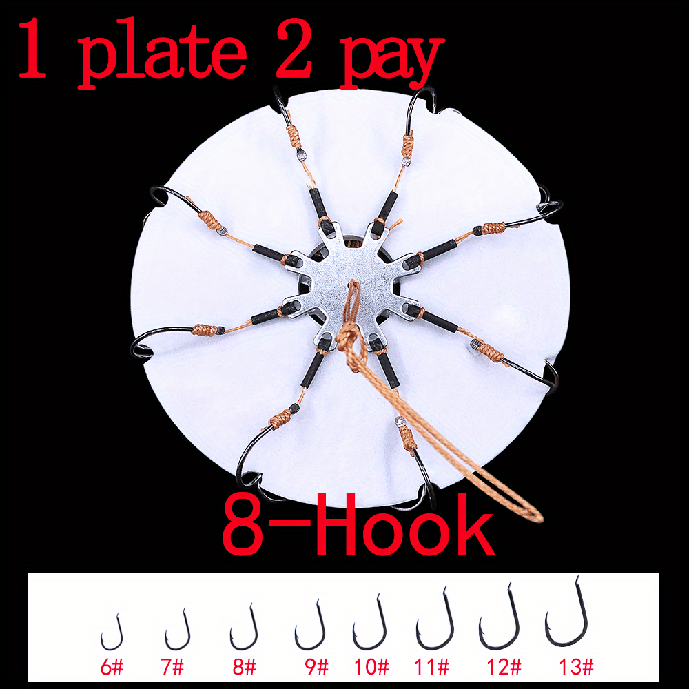 Flip Plate Fish Hook Throwing Barbed Hook Disc Fishing Gear - Temu