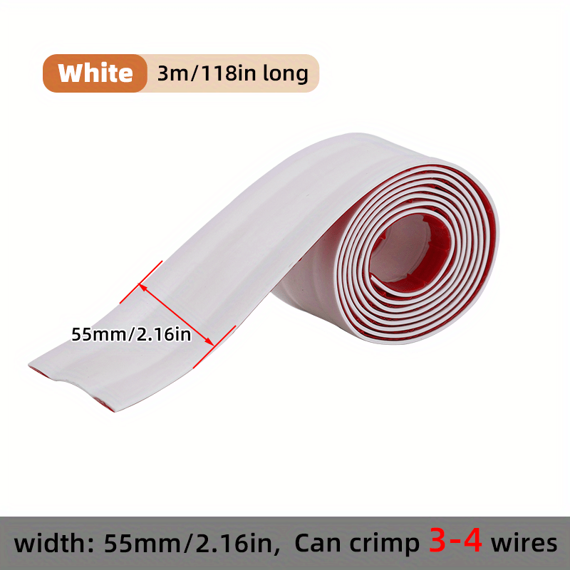 Floor Cord Cover, Cable Cover Pvc Sticky Wire Protector, Extension Protect  Wires & Prevent Trips Surface Mounted Cord Protection Coverl, Self-adhesive,  Suitable For Floor Wall And Desktop,temu