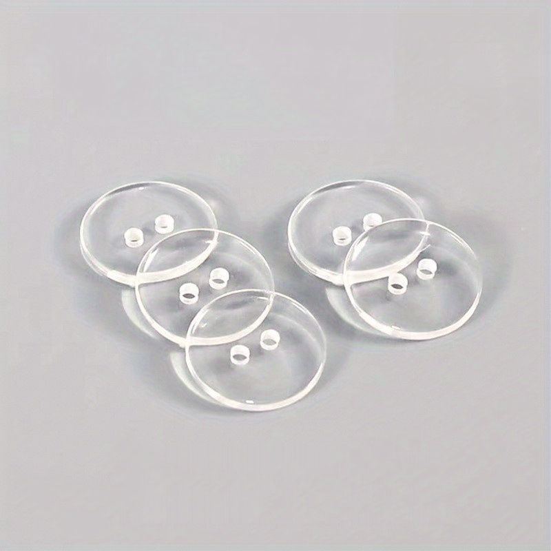 Plastic Resin Round Two Holes Transparent Clear Sewing Buttons For