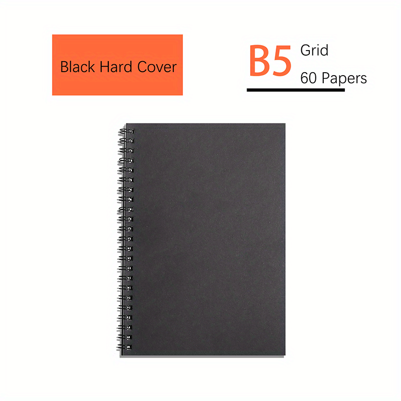 Black Notebook Hard Cover, Black Paper Diary Notebook