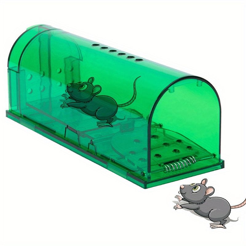 Mouse Trap, Household Mouse Trap, Reusable Mousetrap,Small Mouse Trap Indoor  Fast and Efficient Hygienic Safety Mouse Trap for Home and Pets - 4 Pack