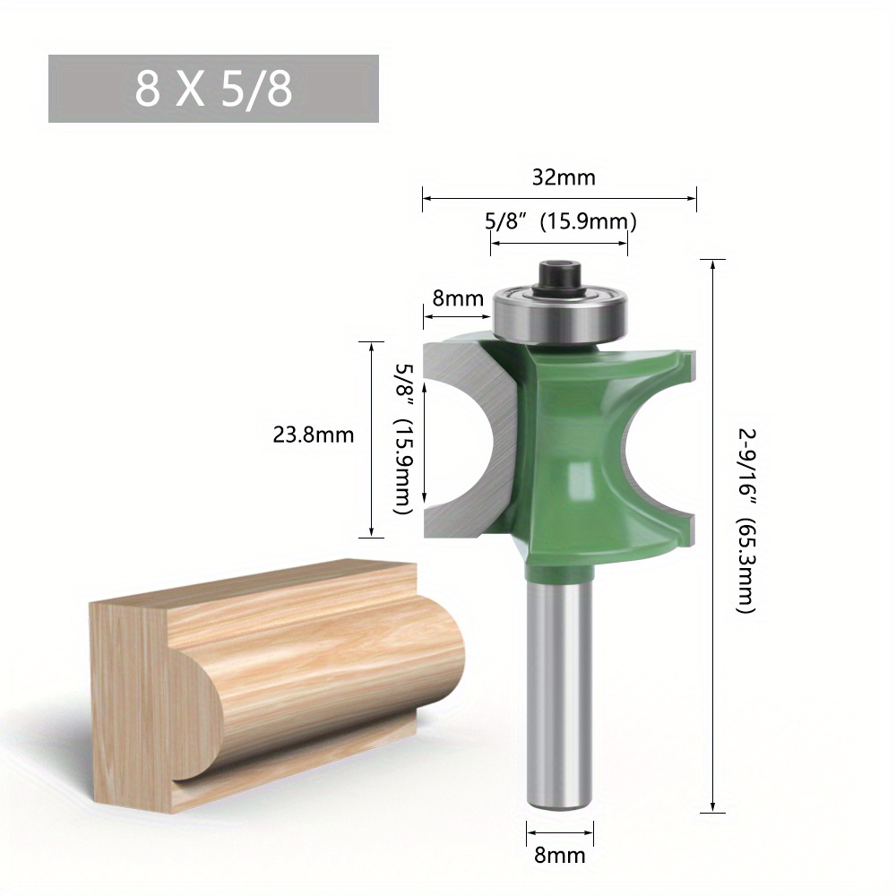 Half round on sale router bit