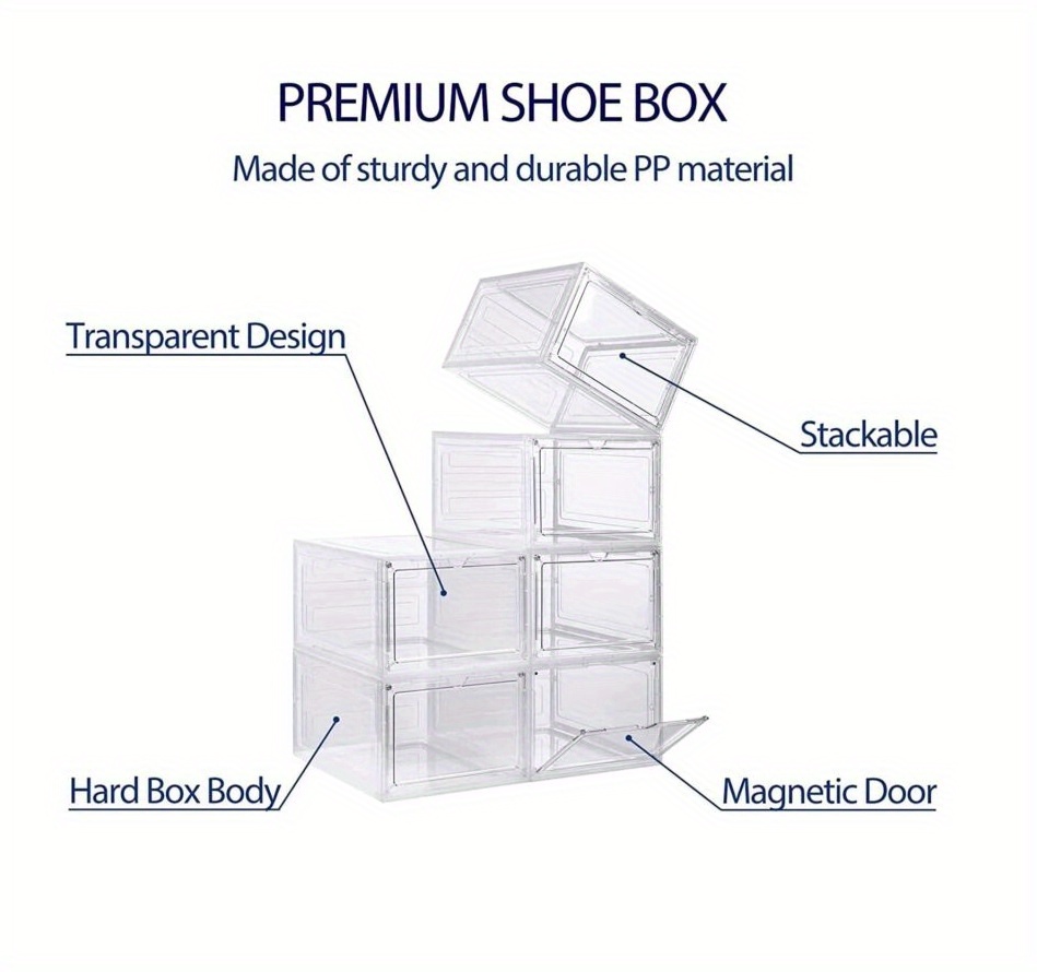 Scatole Portascarpe Trasparenti 6 Pezzi Porta Organizer - Temu Italy