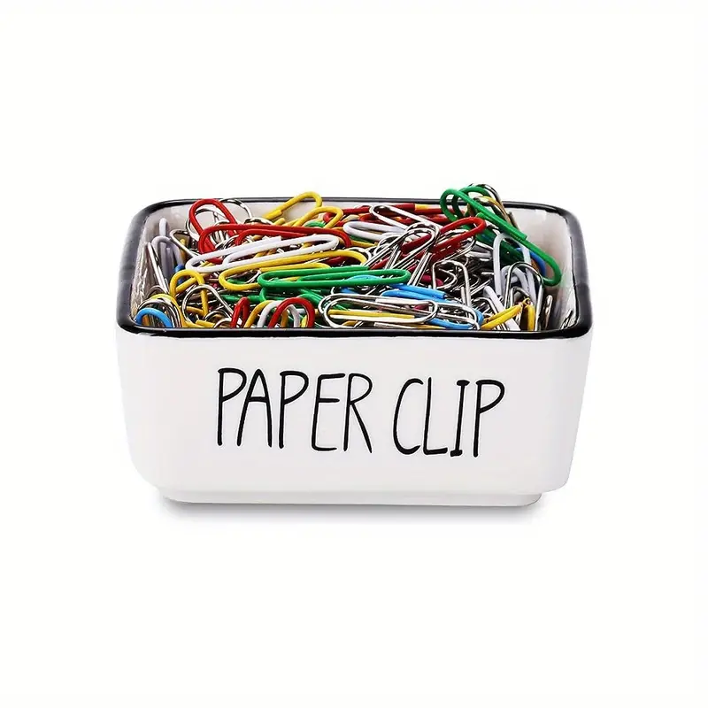 Square Paperclip Holder Paper Clip Holder For Desk Paper - Temu