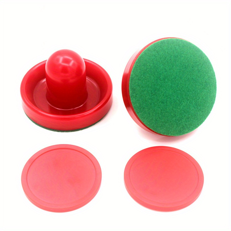 Image of 2pcs Red Pp Air Hockey Pushers With 2 Pucks - Tabletop Game Accessories For Great Goal Handles, Essentials | Game | Quality Game Pieces