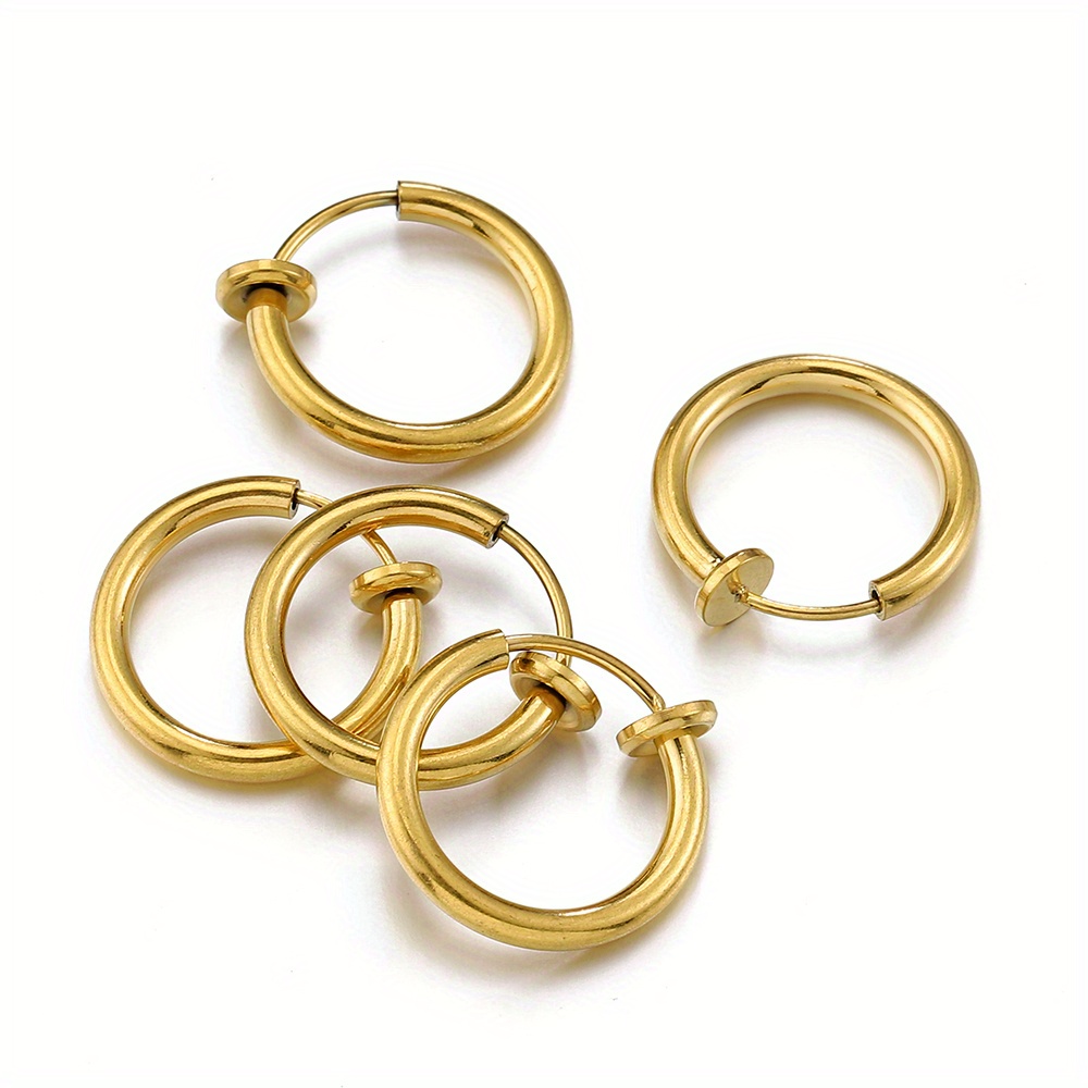 Retractable Hoops in Gold