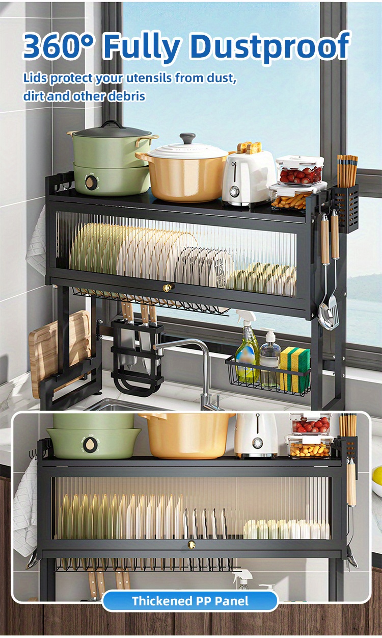 TOVU Makings | dish drying rack | dish rack with cover | over the sink dish  drying rack | over sink dish drying rack | dish racks for kitchen counter