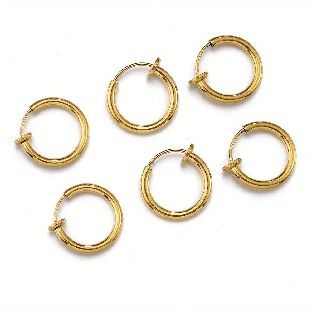 Retractable Hoops in Gold