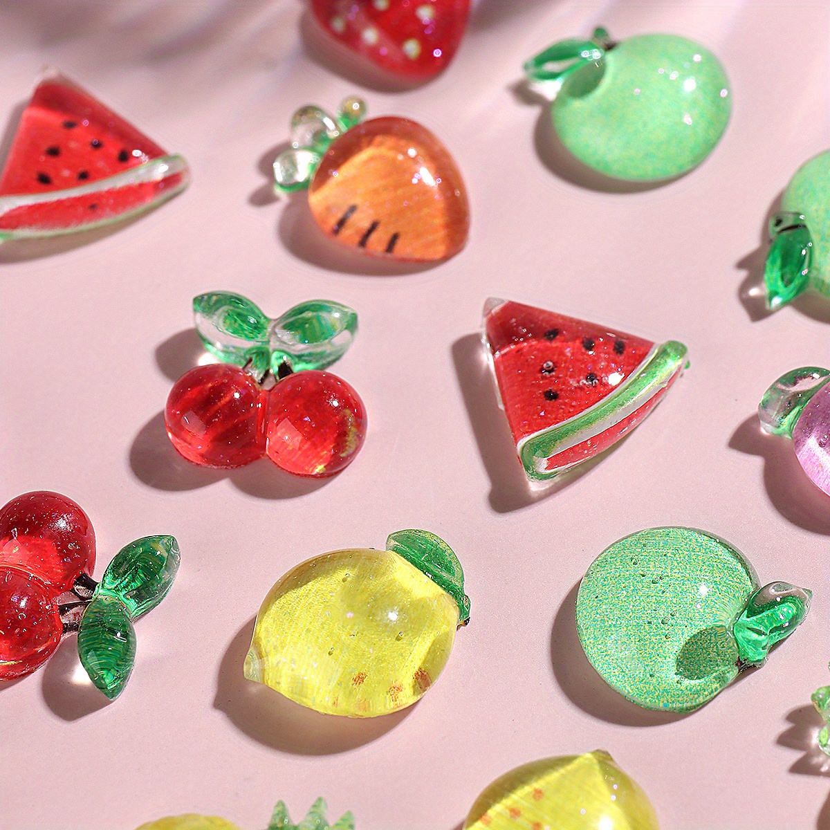 Summer Resin Fruit Flat Back Nail Art Charms cute Mini - Temu