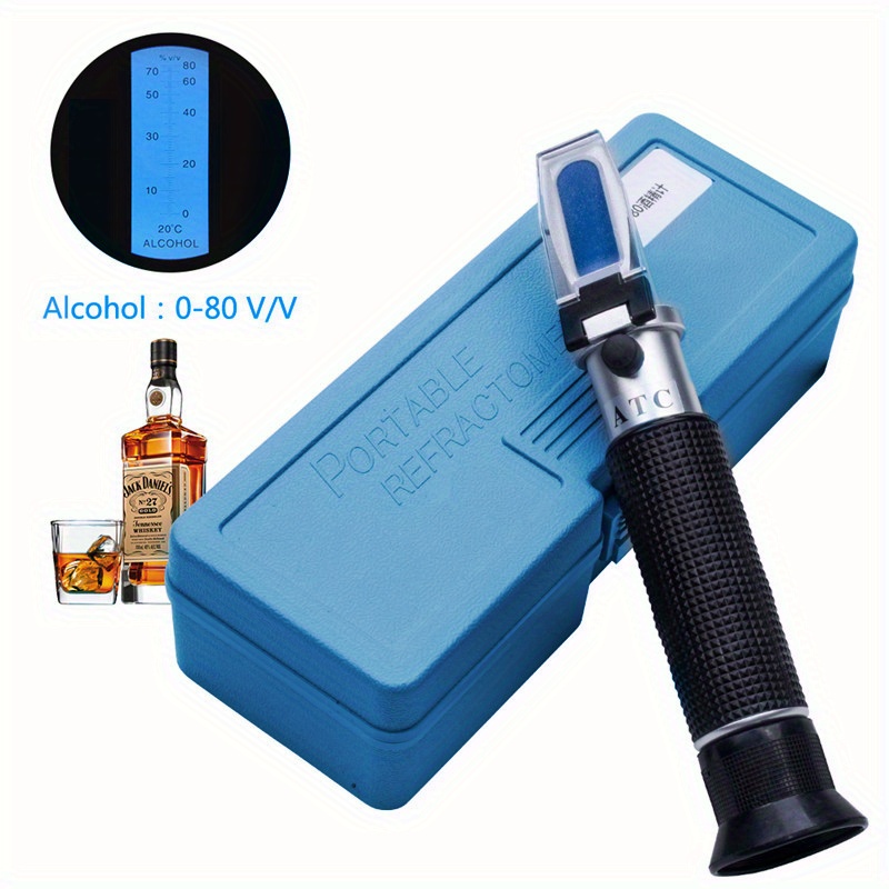 Réfractomètre à alcool portable 0 80% avec V/V ATC