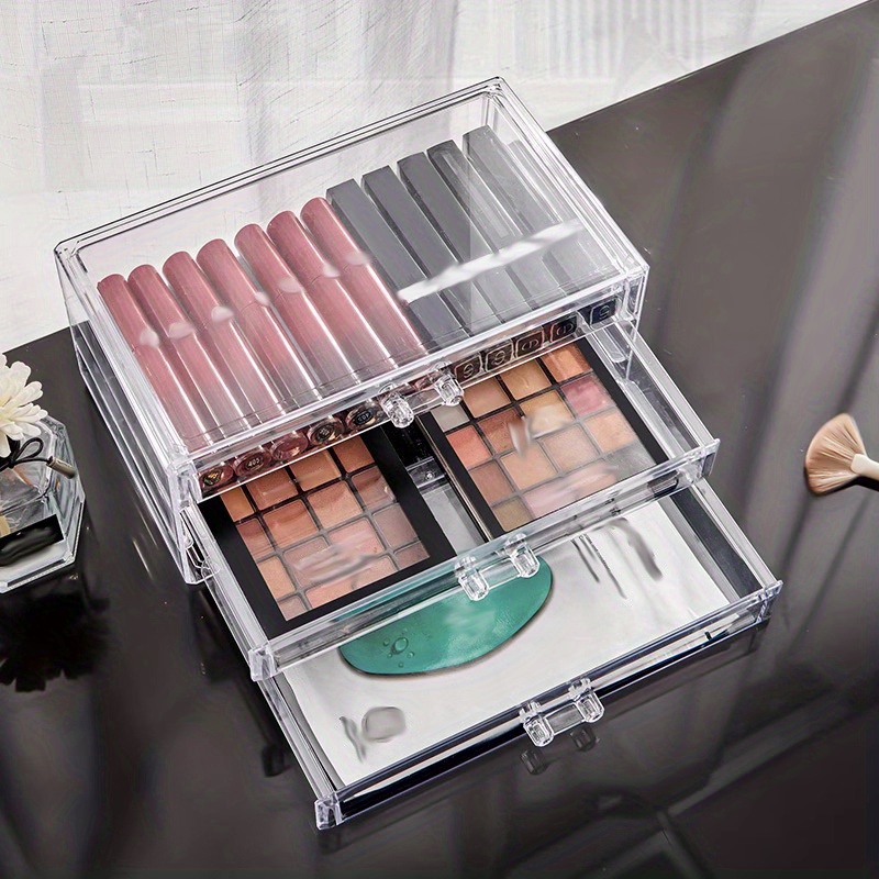 Cosmetic Display Case Jewelry Storage Box Clear Acrylic Hair Temu