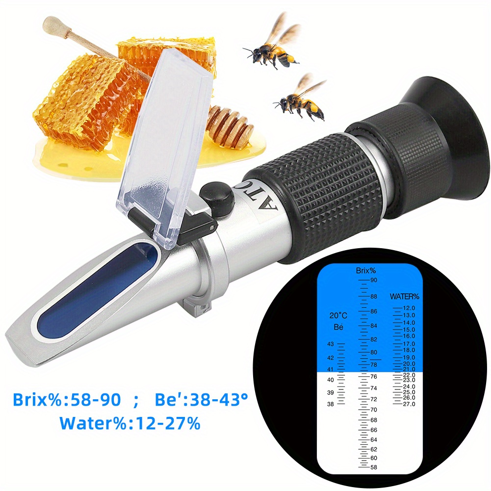 Réfractomètre pour miel 58-90 % Brix / 12-27 % eau • Brouwland