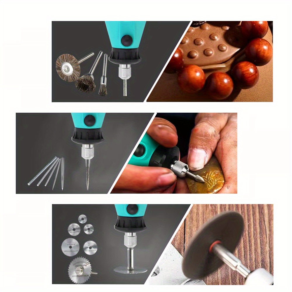 Kit d'accessoires pour outils rotatifs de pièces, montage universel pour  une coupe facile, meulage, ponçage, affûtage, sculpture et polissage