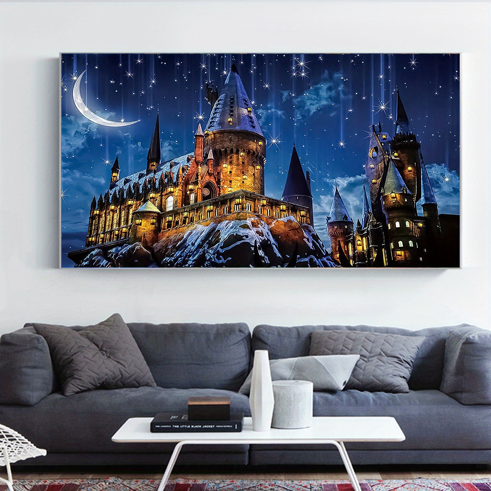 5d Diy Large Diamond Painting Kit For Adults Castle Round Full Diamond  Diamond Art Kit Picture By Number Kits For Home Wall Decor Gifts Christmas  Day, Halloween Day - Temu United Arab