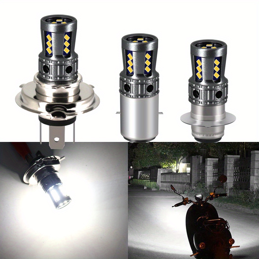 LED BA20D S2 S1 H6 Motorcycle Headlight Bulb Hi/Lo Spot Beam Motorbike  Headlamp.