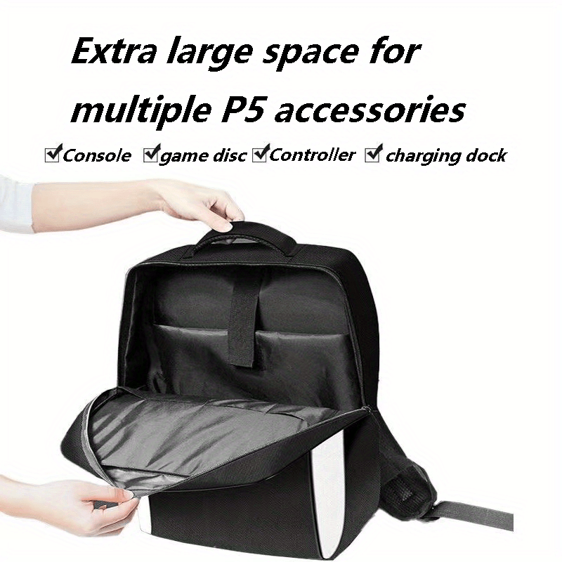  VBESTLIFE Mochila para consola de juegos para PS5, bolsa de  viaje para laptop, funda de transporte de viaje de gran capacidad, mochila  de consola para consola PS5 y accesorios : Ropa