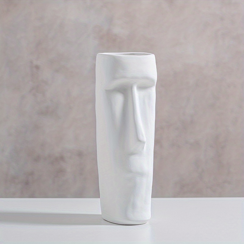 Face Vase Head Vase Modern Ceramic Sculpture Flower Plant - Temu