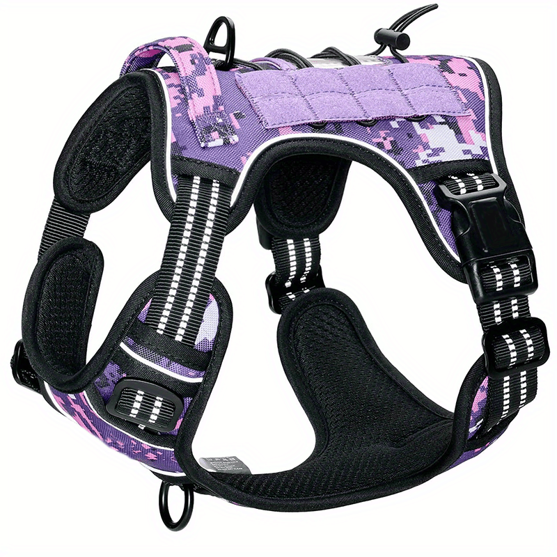 Tactical Harness For Large Dogs No Pull Adjustable Pet Harness