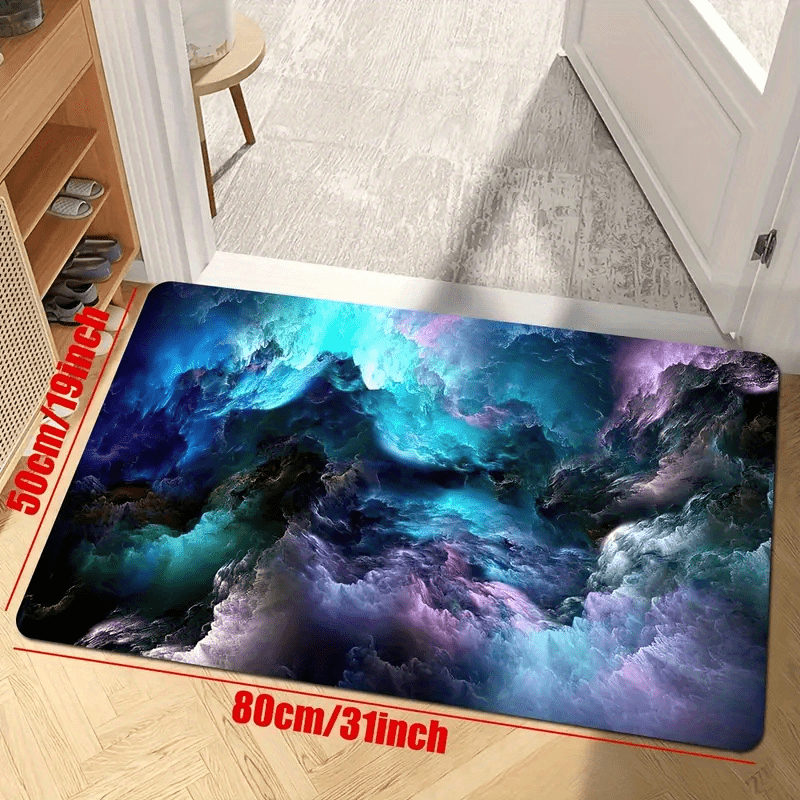 Universe Nebula Sky Kitchen Rug 3d Modern Style Living Room Carpet