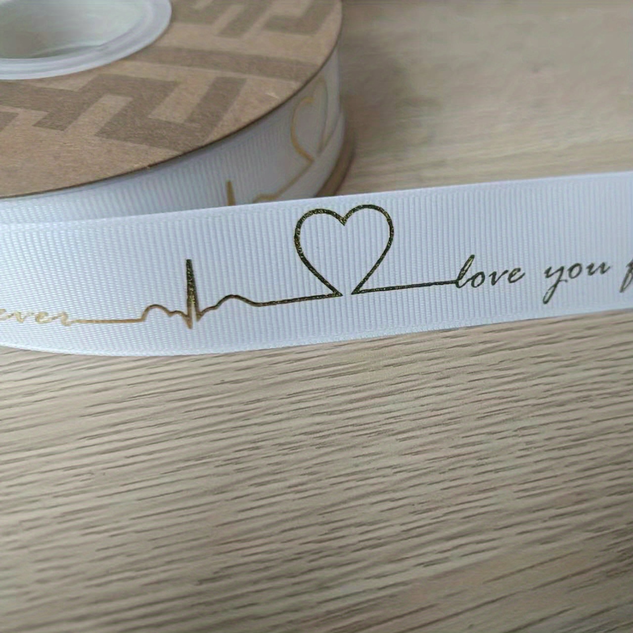 Thread Tape Printed Word Tape Heart Style Bronzing Ribbon Flower