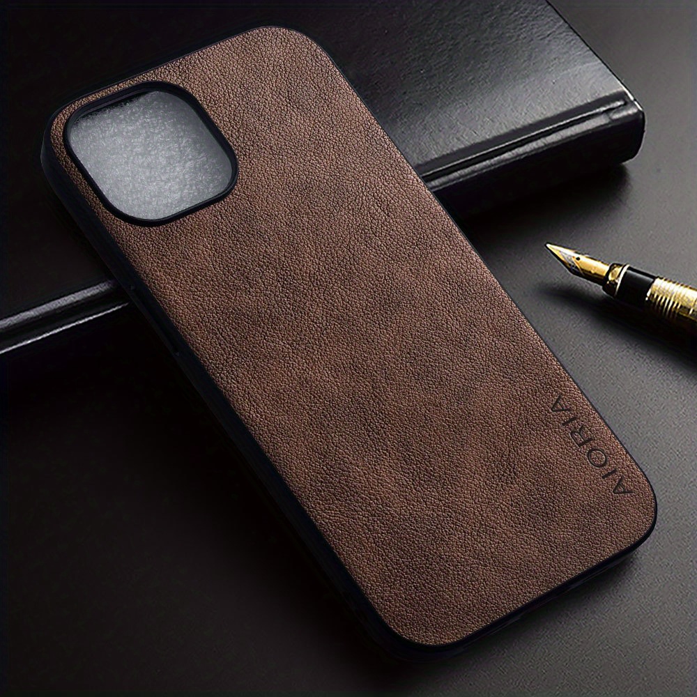 Case Iphone 15 Pro Max Plus Funda Luxury Faux Leather Flip - Temu