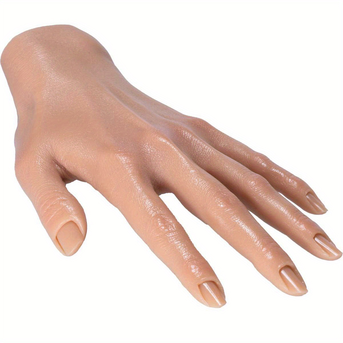 Silicone Practice Hand for Acrylic Nails - Female Nail Trainning