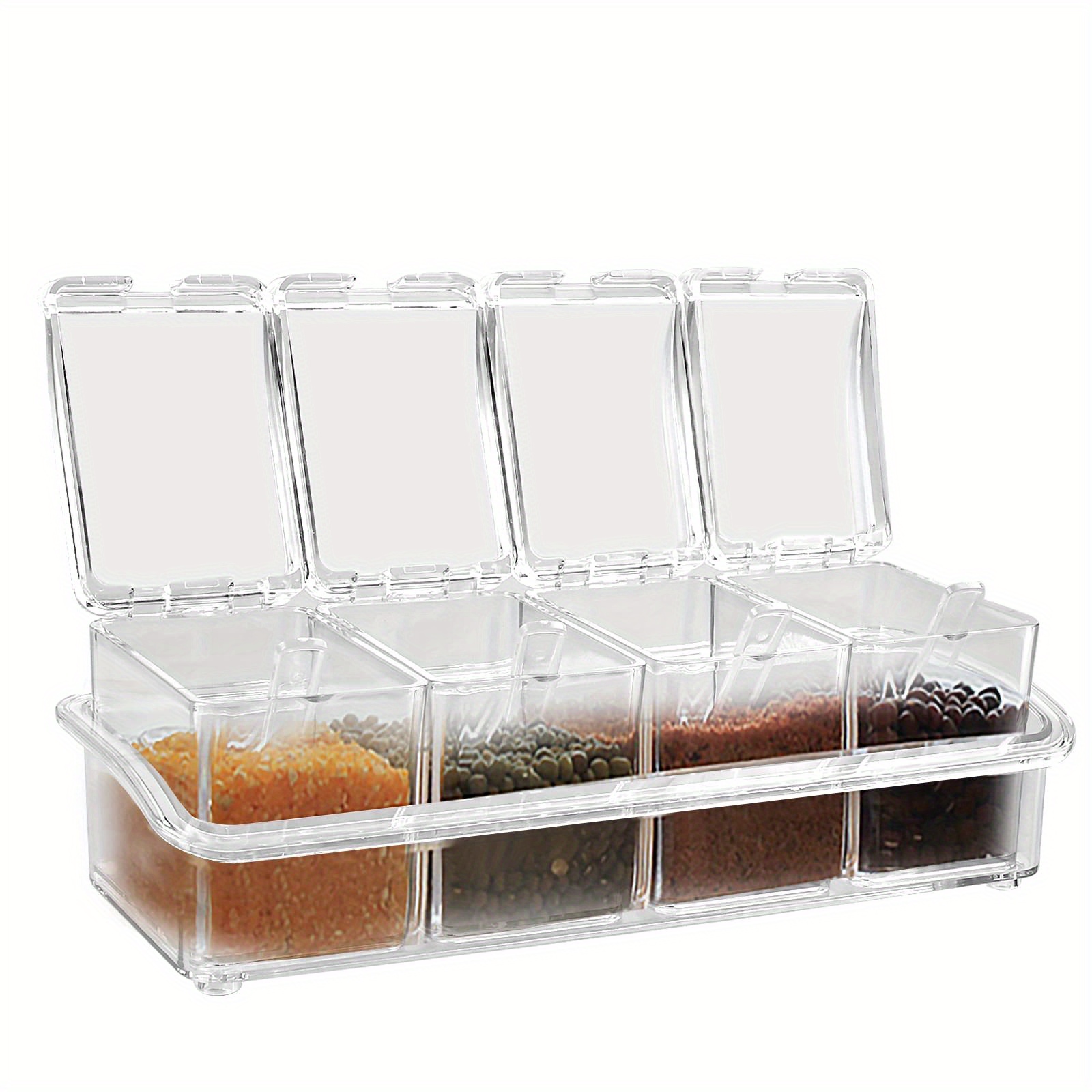Counter-top Seasoning Storage Containers with Spoons – Pear & Park