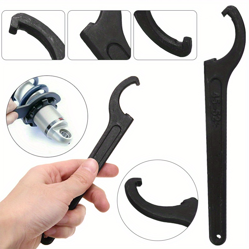 1PC Metal Hand Tool Crescent Hook Head Round Nut Spanner C Spanner-Pre Load  Spanner Wrench Tools