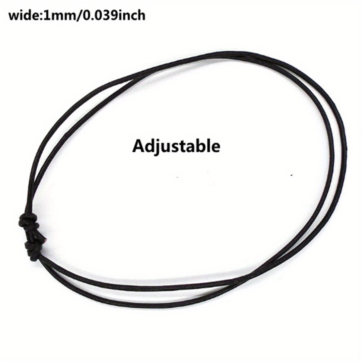 Thick Adjustable Necklace Rope black Pu Leather Chain For - Temu
