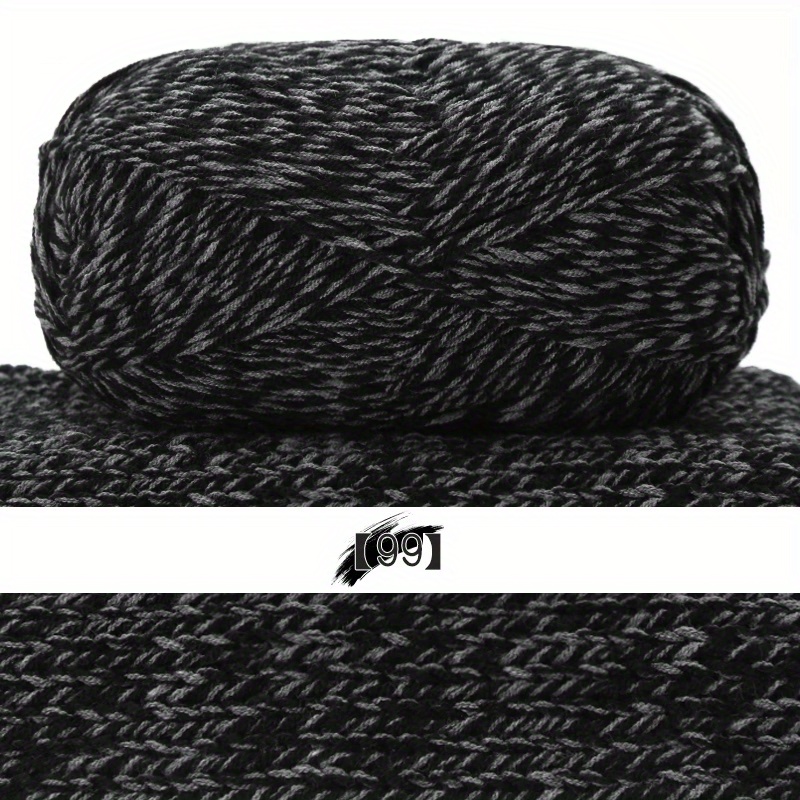  VILLCASE Cotton Yarn for Crochet Acrylic Yarn Black