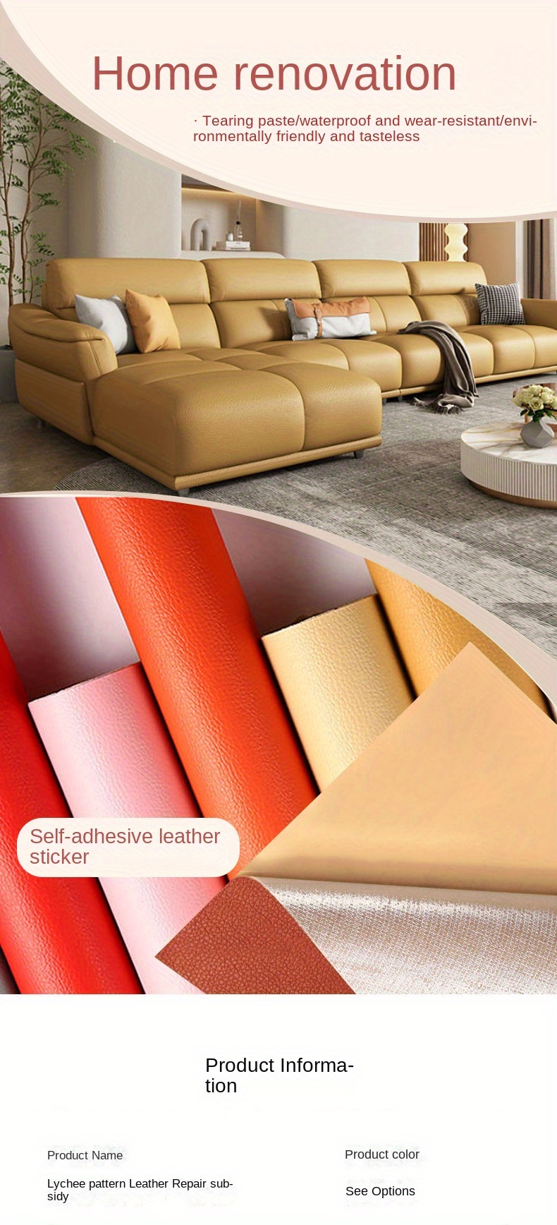 Leather Repair Patch Self Adhesive Couch Tape Stick For Sofa - Temu