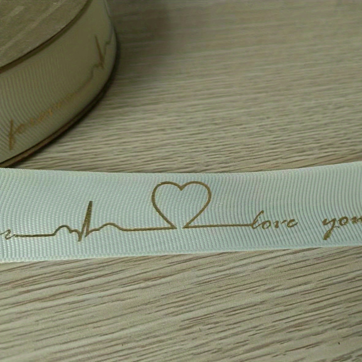 Thread Tape Printed Word Tape Heart Style Bronzing Ribbon Flower