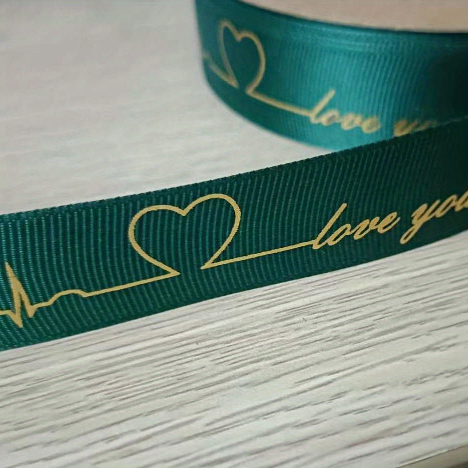 Thread Tape Printed Word Tape Heart Style Bronzing Ribbon Flower Gift  Packaging Ribbon, Ribbons For Bouquets, Flower Wrapping Paper, Craft  Supplies Clearance, Fabric, Handmade Wedding Bouquets Material - Temu