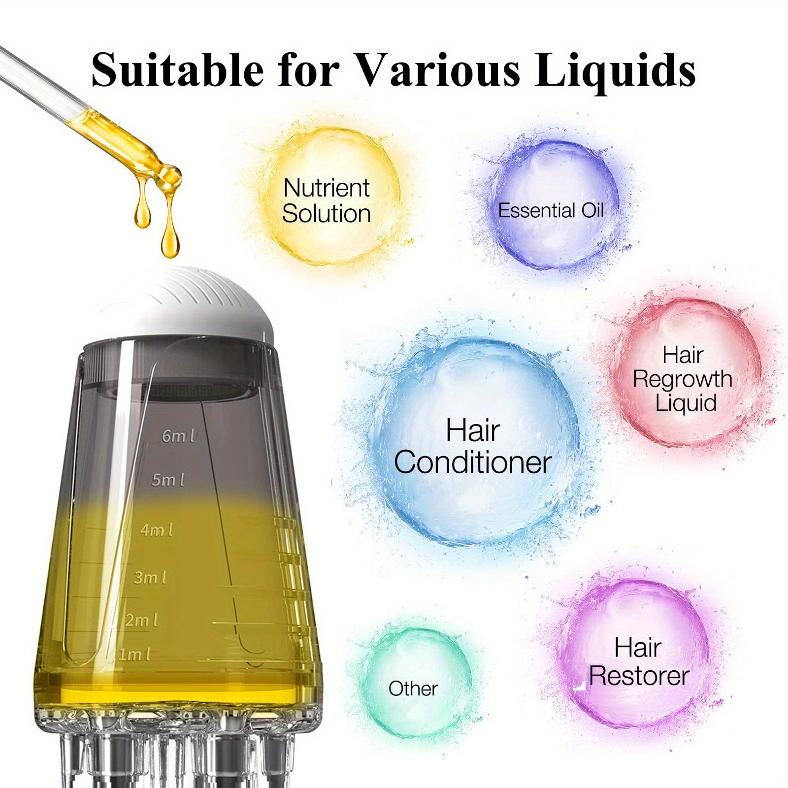 Scalp Applicator Comb Portable Hair Oil Applicator Bottle - Temu
