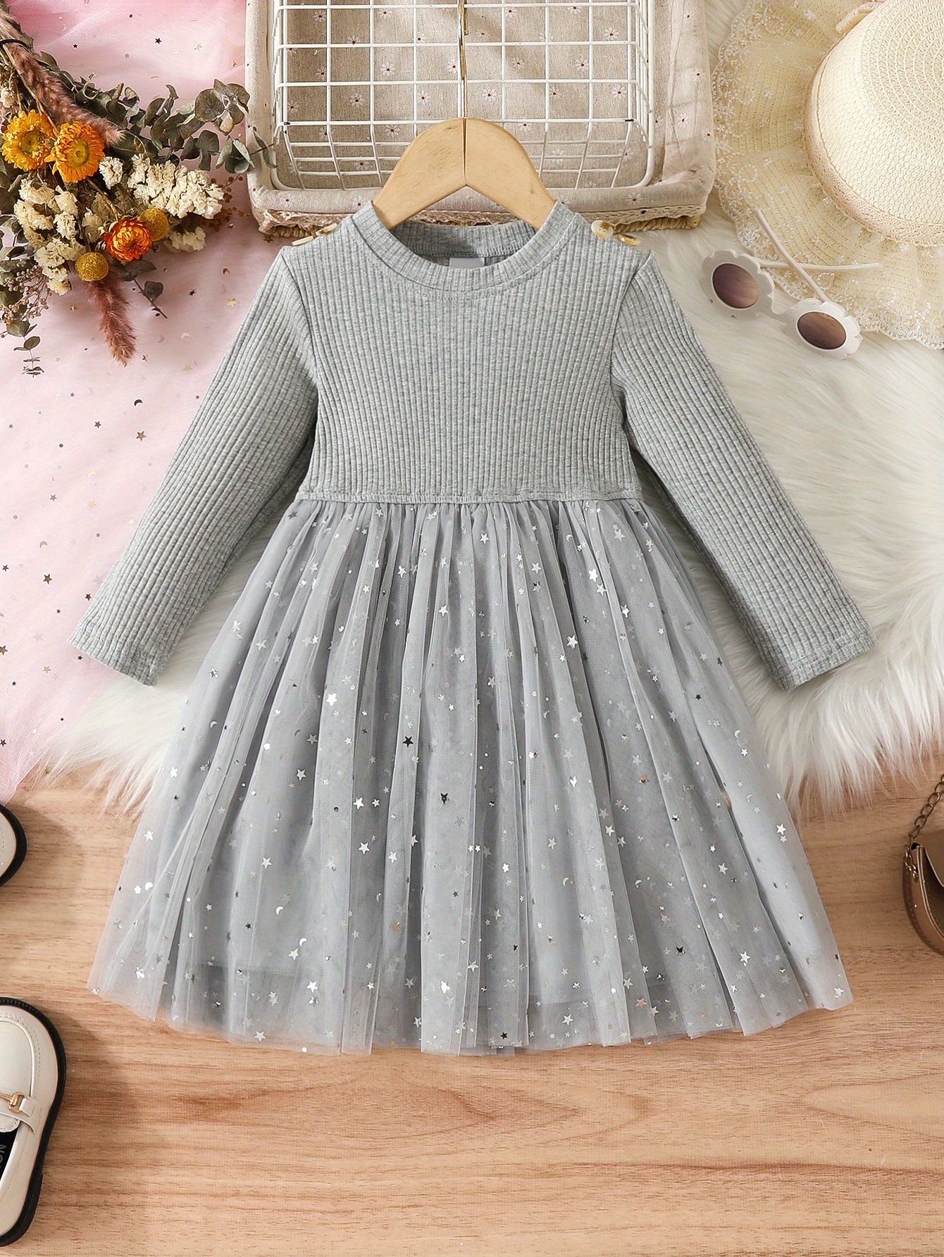 Little girl hotsell grey dress