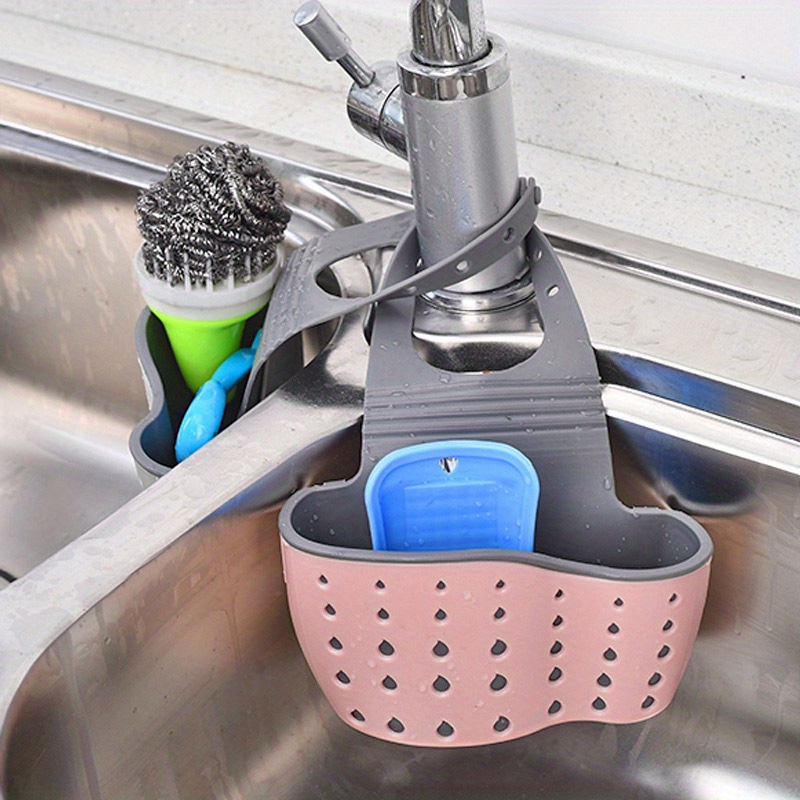 Multifunctional Sink Sponge Rack With Adjustable Shoulder - Temu