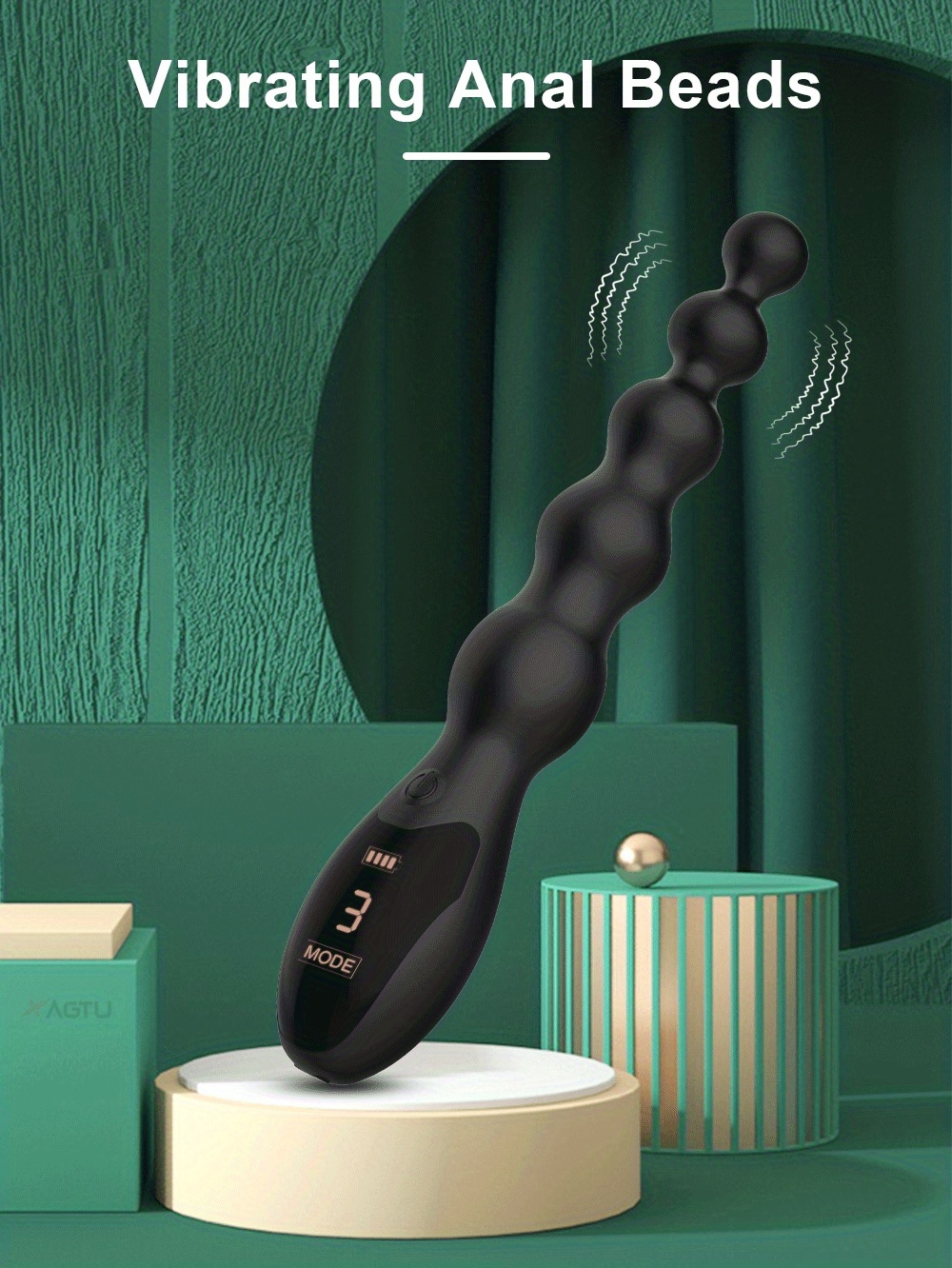 Anal Plug Vibrator Bead Pulling Lcd Display 9 Vibration - Temu