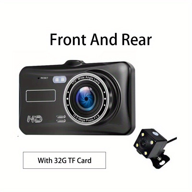 Car Dvr Dash Cam Front And Rear Touch Screen 1080p Car - Temu