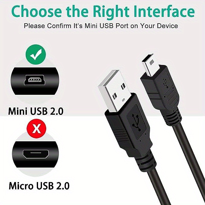 Replacement Mini-b Usb Cable Power Cord For Blue Recording