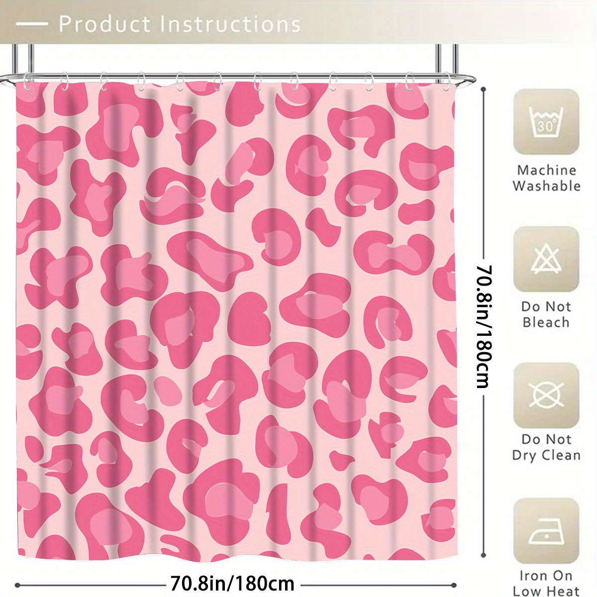 Pink Hello Kitty Shower Curtain Non-slip Bath Mat Rug Lid Cover