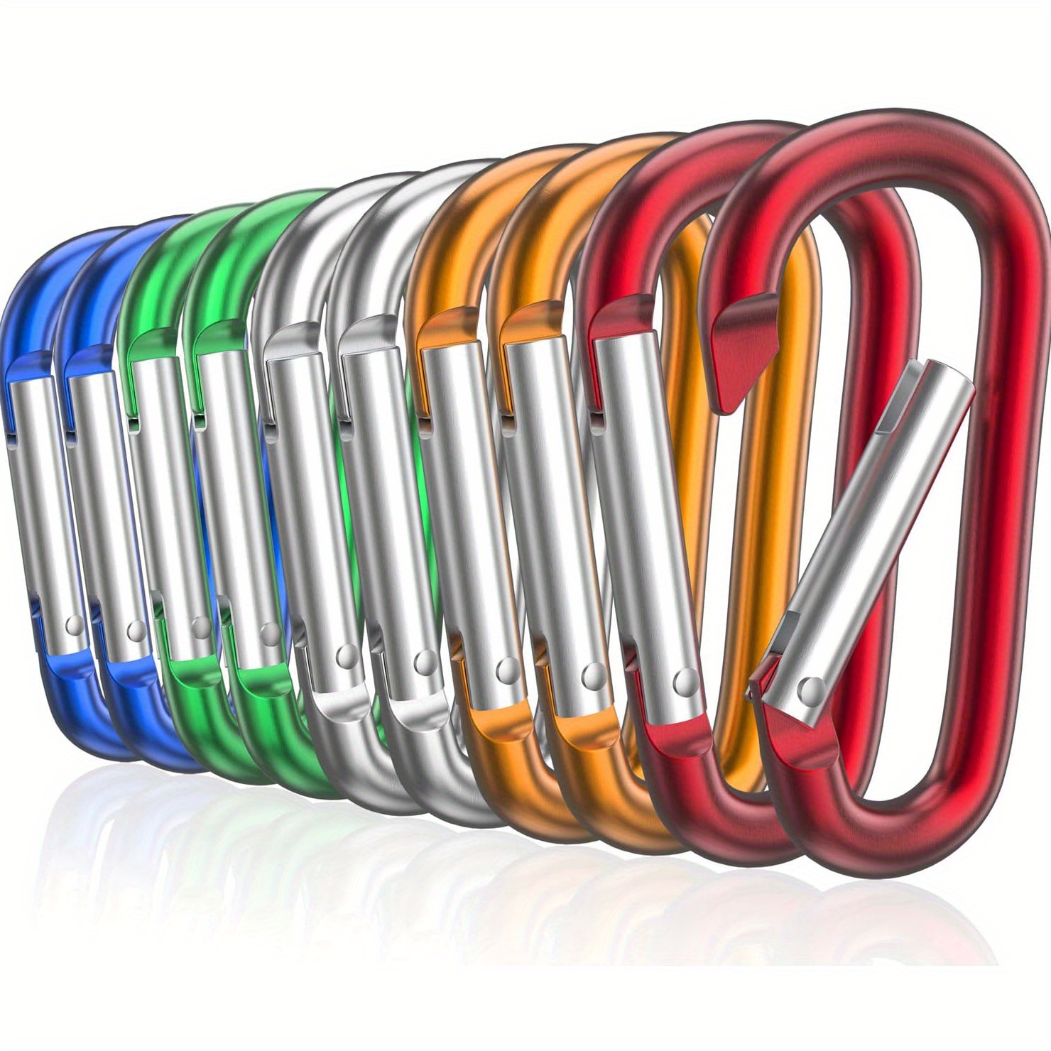 10pcs Mini Aluminum Alloy Keychain Making Snap Spring Clip Hook Carabiner Buckle,Temu