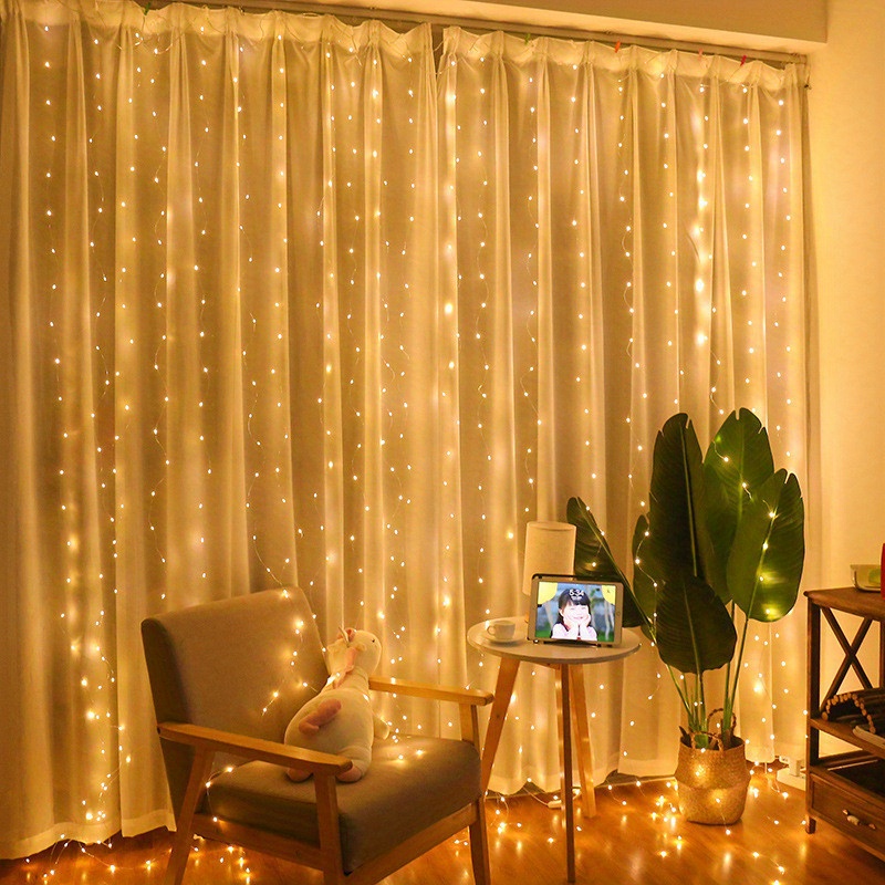 Acheter Guirlande lumineuse de rideau de plante simulée, fée féerique,  lampe en fil de cuivre, décoration murale extérieure, guirlande lumineuse  d'intérieur, décoration de plante verte artificielle