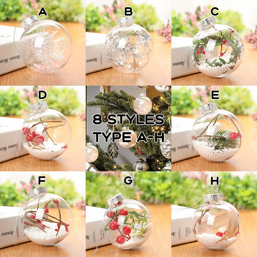 Fillable Clear Plastic Balls Decorations(8 Styles) - Temu