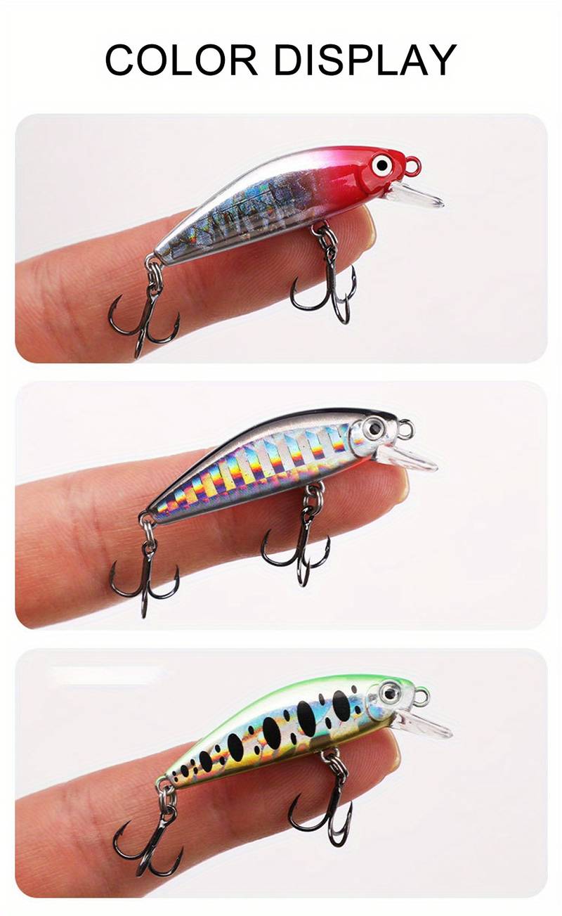 Mister Tackle WB-1 Set Di 3 Wobbler Per Luccio E Persico - Esca Artificiale Affondante Con Occhi 3D E Scatola Inclusa