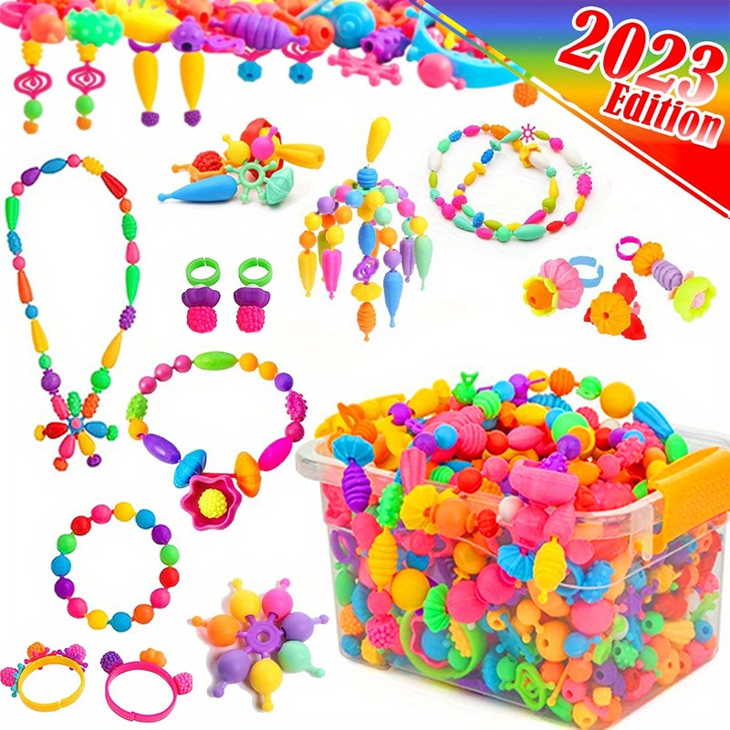 500g Pop Beads Snap Bead Colourful DIY Fashion Jewelry Kit