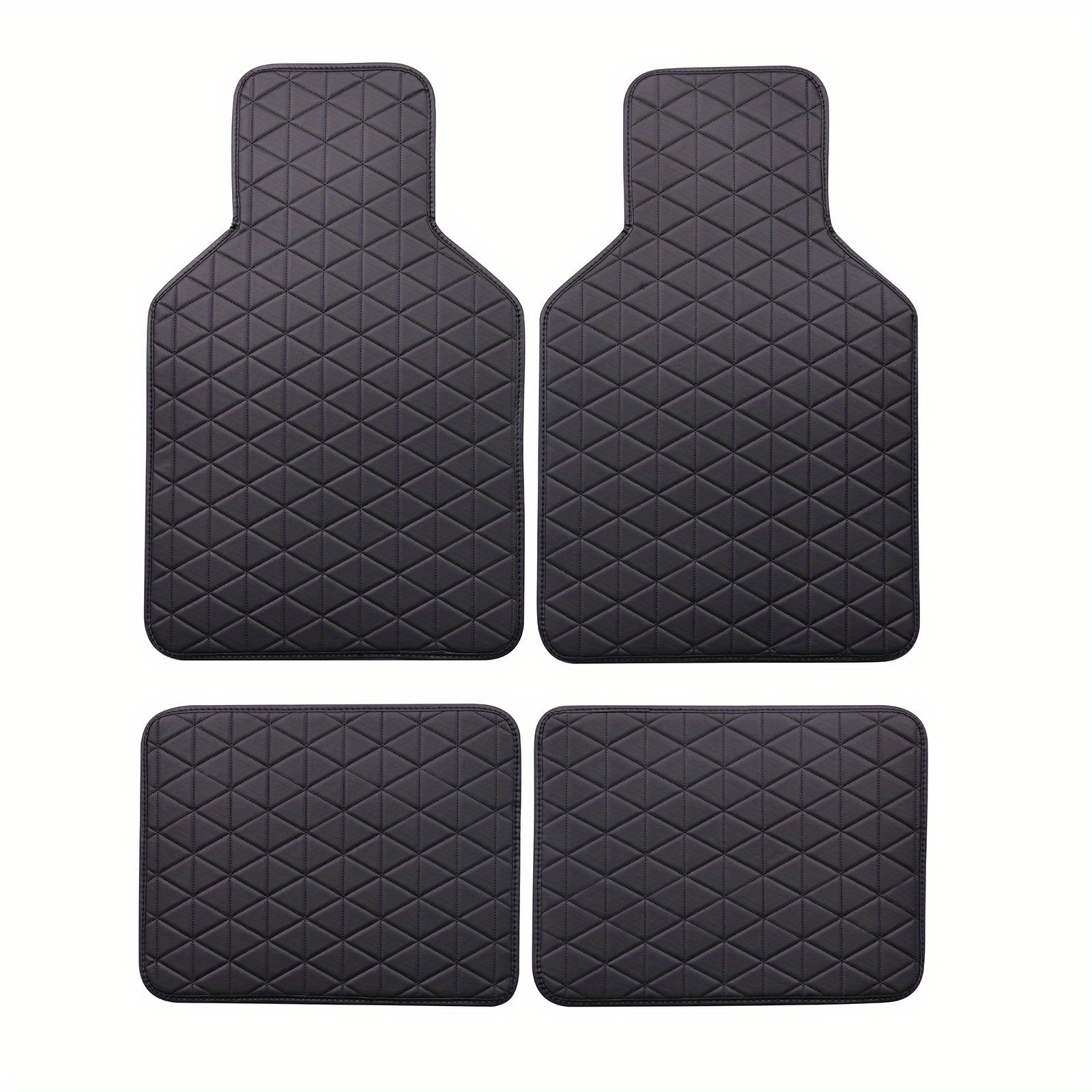 4Pcs PU Leather Car Floor Mat Waterproof Foot Pads Protector Anti-Slip  Front and Rear mats Set for Suv F19A - AliExpress