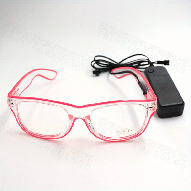 Alasum Gafas brillantes gafas cosplay neón rave gafas LED Visera Gafas  futuristas gafas futuristas gafas futuristas gafas de fiesta de plástico  Ropa