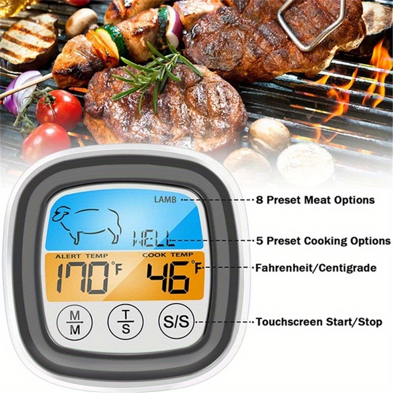 Oven Thermometer, Meat Thermometer Set, Kitchen Thermometer, Core Temperature  Probe Digital Alarm Meat Thermometer, Lcd Digital Food Cooking, Thermometer,  Bbq Thermometer, Kitchen Accessaris, Back To School Supplies, Bbq  Accessaries - Temu